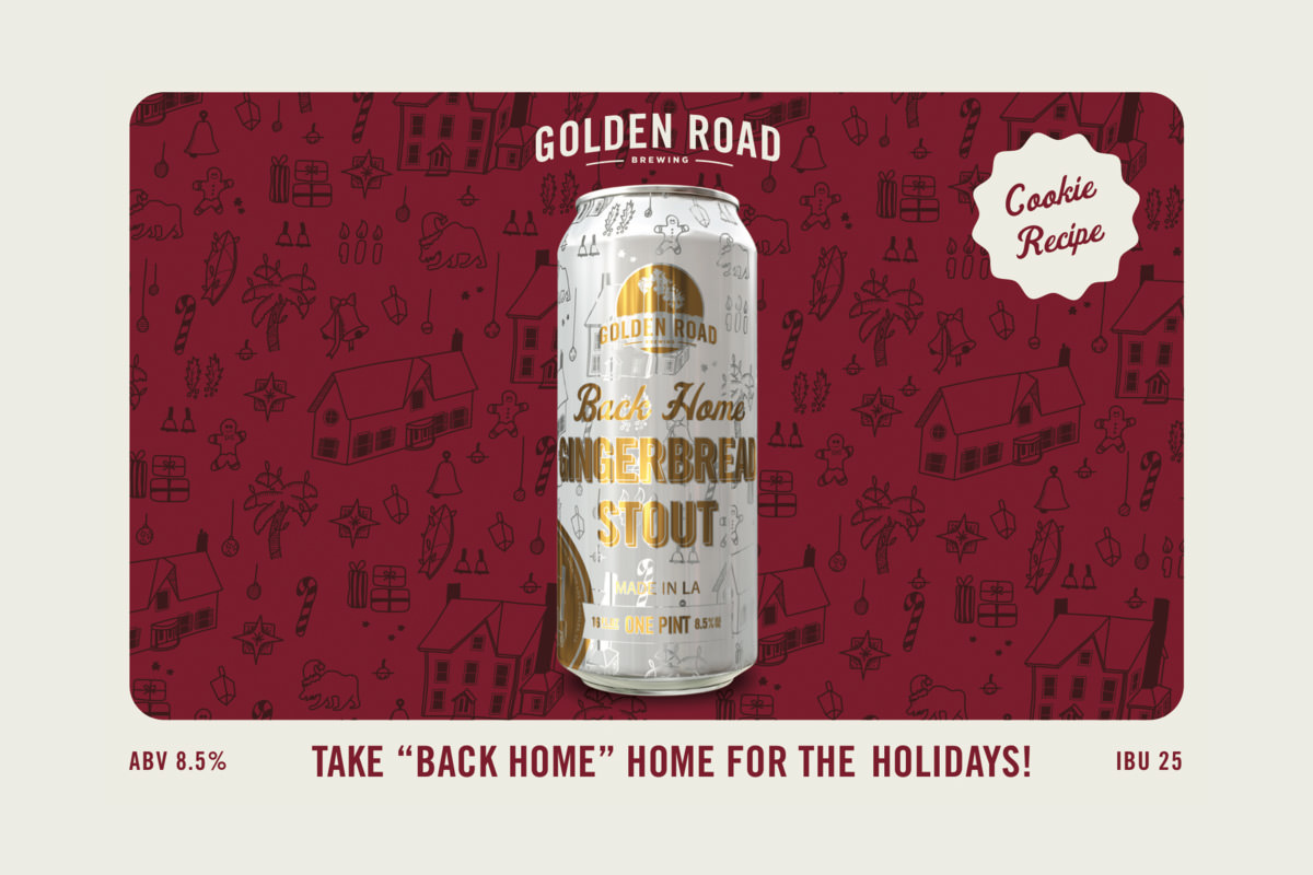 Golden Road back home gingerbread stout cookies