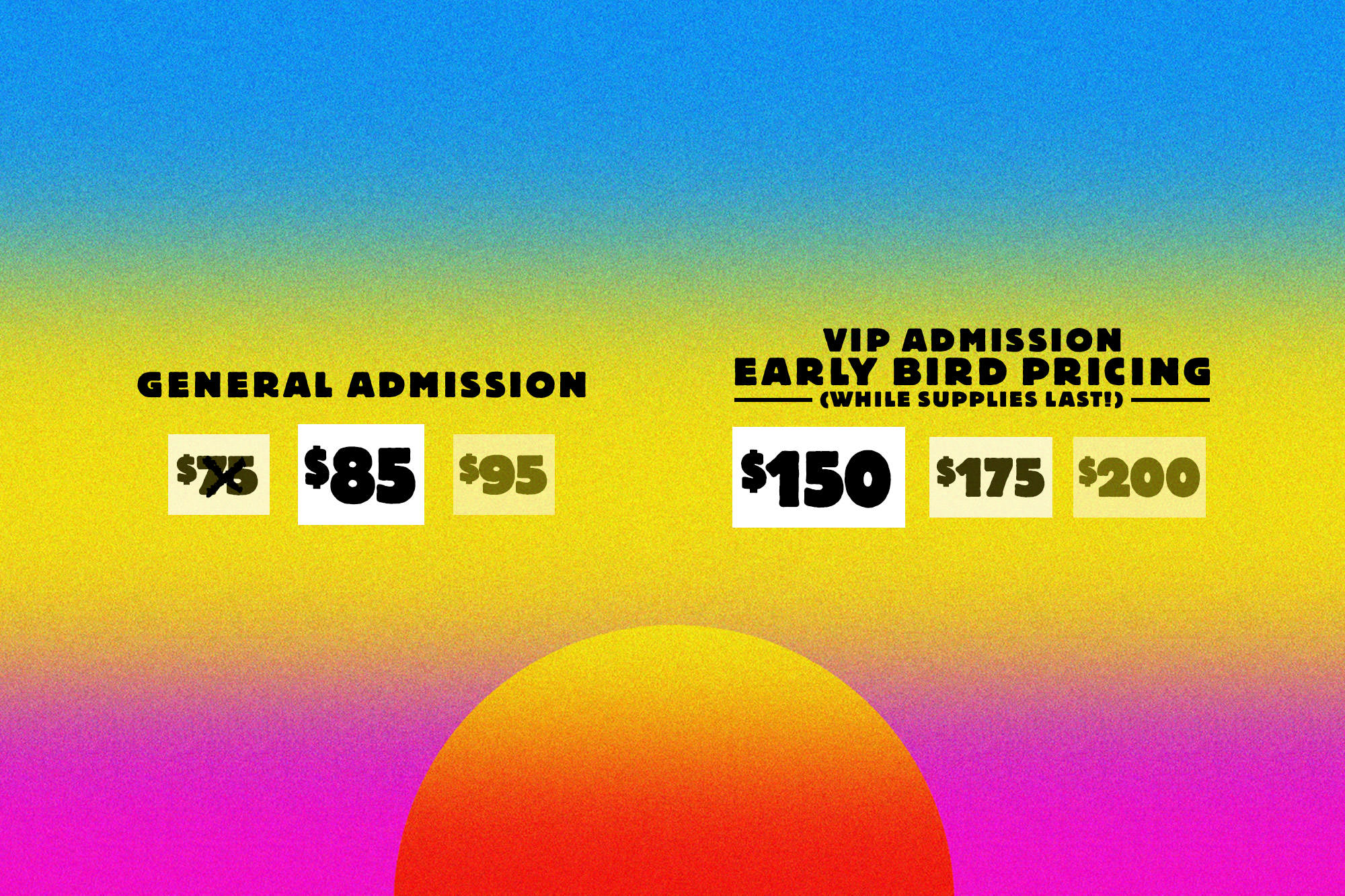 Ticket prices for Tropicalia Festival in Long Beach, CA.